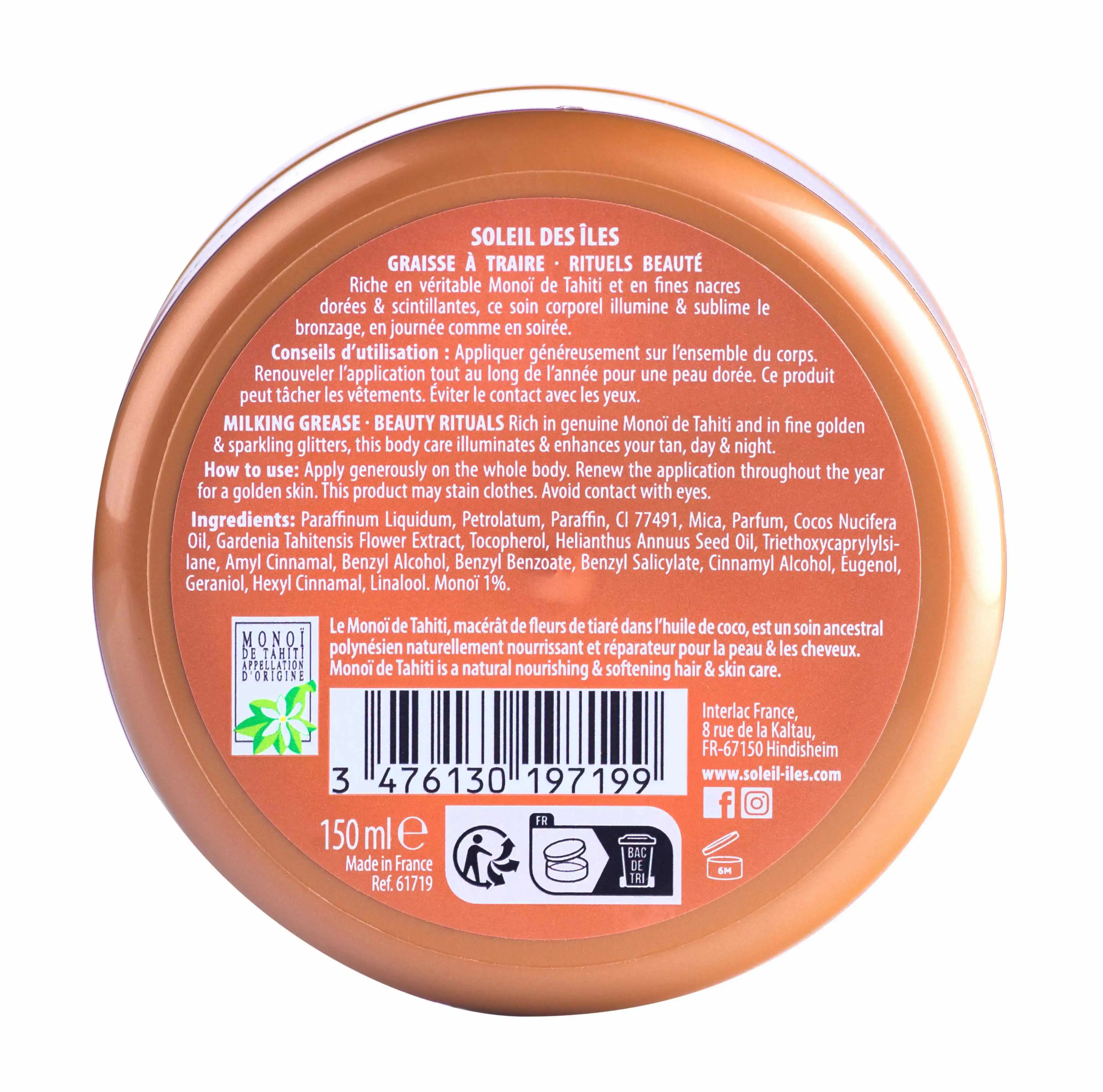 Soleil des îles Melkfett LSF 0 Glitter