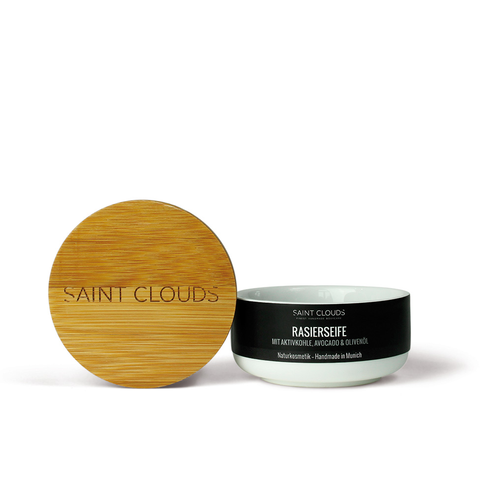 Rasierseife schwarz mit Aktivkohle, Avocado & Olivenöl von I WANT YOU NAKED 