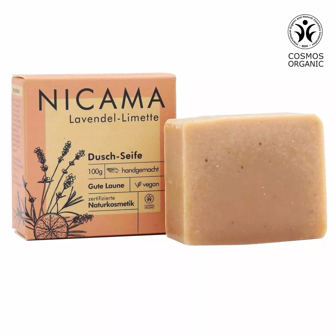 NICAMA - Duschseife - Lavendel-Limette - 100g