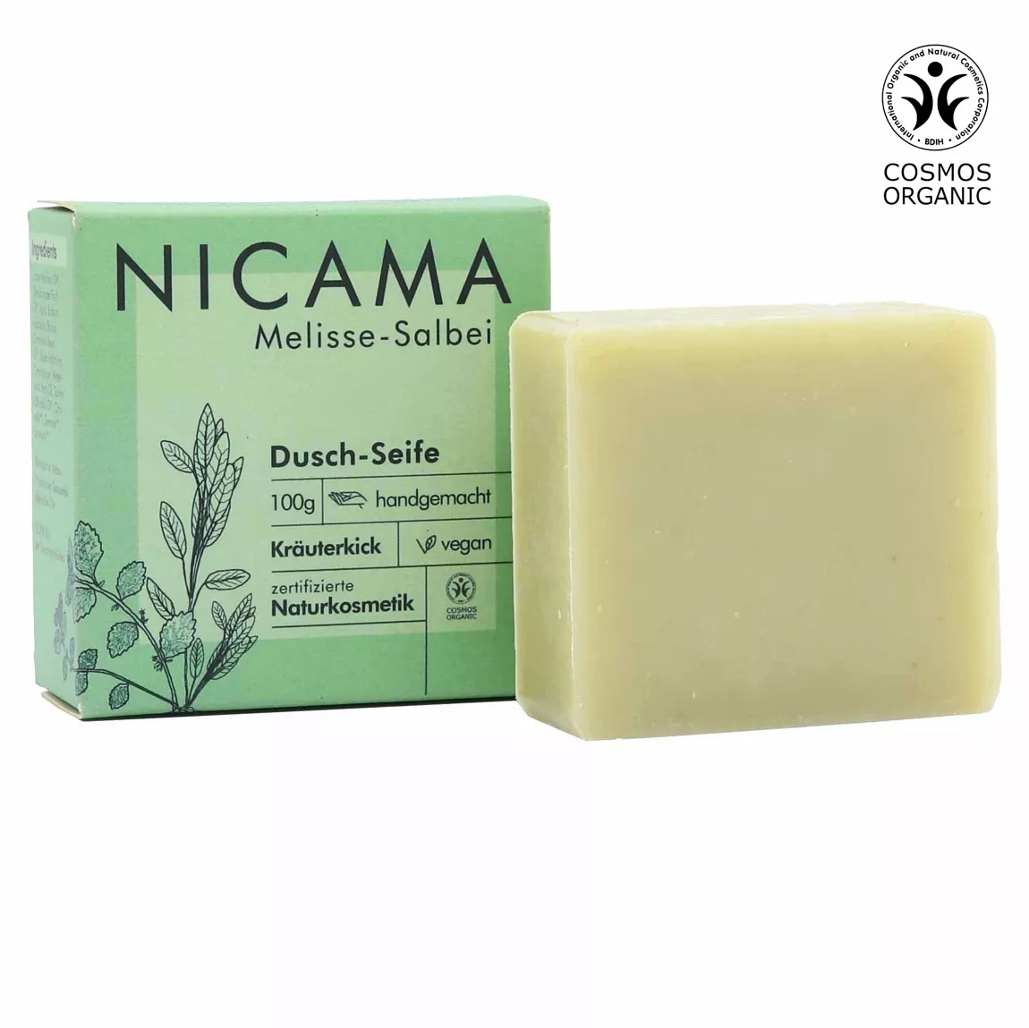 NICAMA Duschseife - Melisse-Salbei - 100g NICAMA Duschseife - Melisse-Salbei - 100g