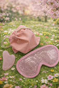 Gua Sha Rosenquarz & Thermo Augenmaske