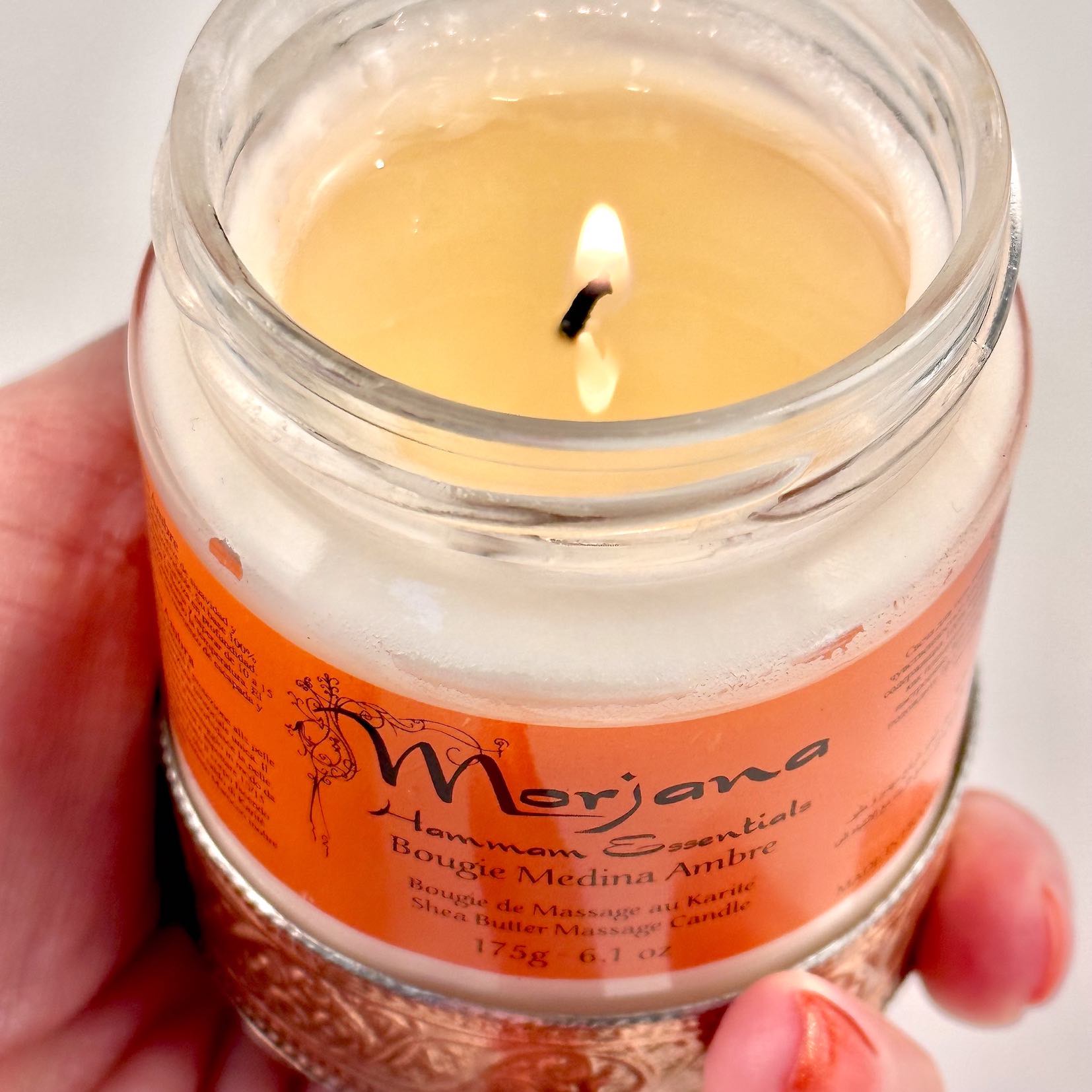 Morjana Cosmetiques reine Sheabutter Massage Kerze