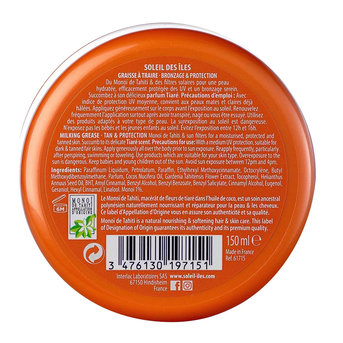 Soleil des îles Melkfett LSF 15