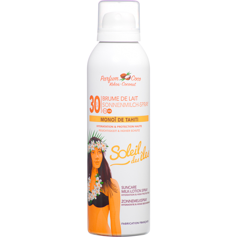 Sonnenmilch Spray, Bräunungsspray mit Monoi de Tahiti